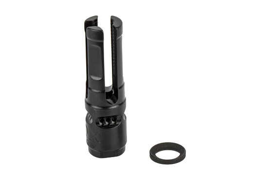 SOLGW NOX 1/2x28 non-mount flash hider installs easily with the included crush washer for 5.56 caliber barrels.